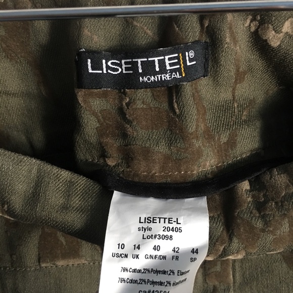 Lisette l denim pant with flocking print size 10 - Picture 3 of 5